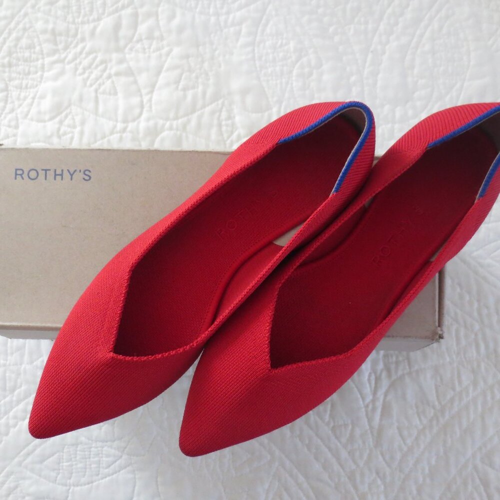 Ballet Core Red Flats - Picture 9 of 10